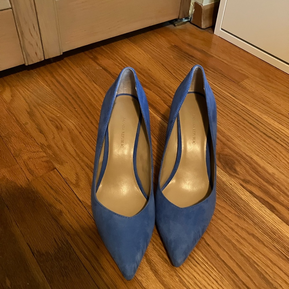 Banana Republic Blue Suede Heels
